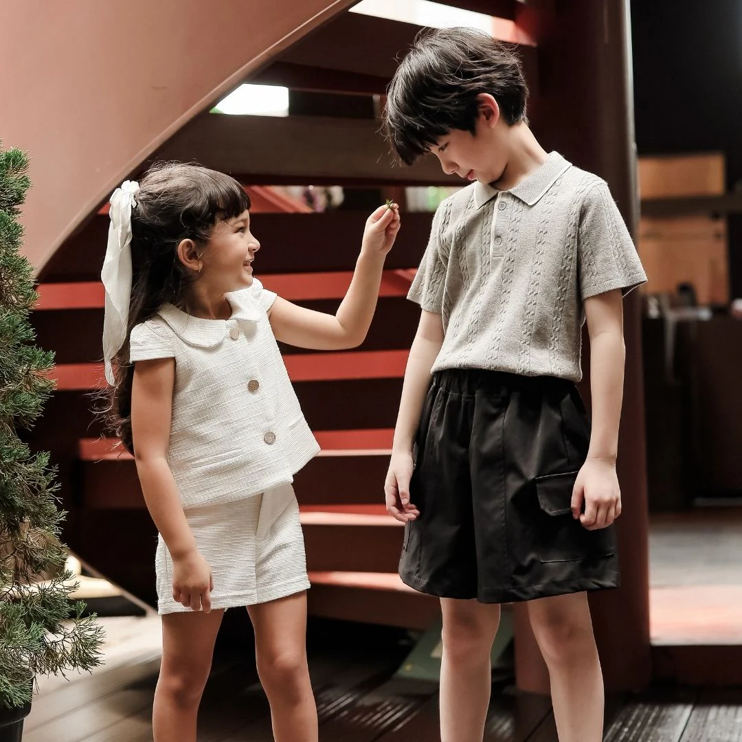 ZIEL KIDS - Shannon Set Baju Anak Perempuan Setelan Atas Bawah Knit Tweed Premium - Image 8