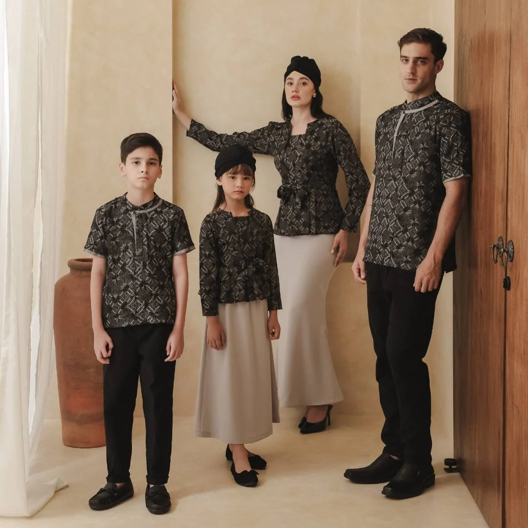 ZIEL KIDS - Sidqi Koko Lebaran 2026 Atasan Kemeja Katun Premium Couple Raya Dad & Boy - Image 9