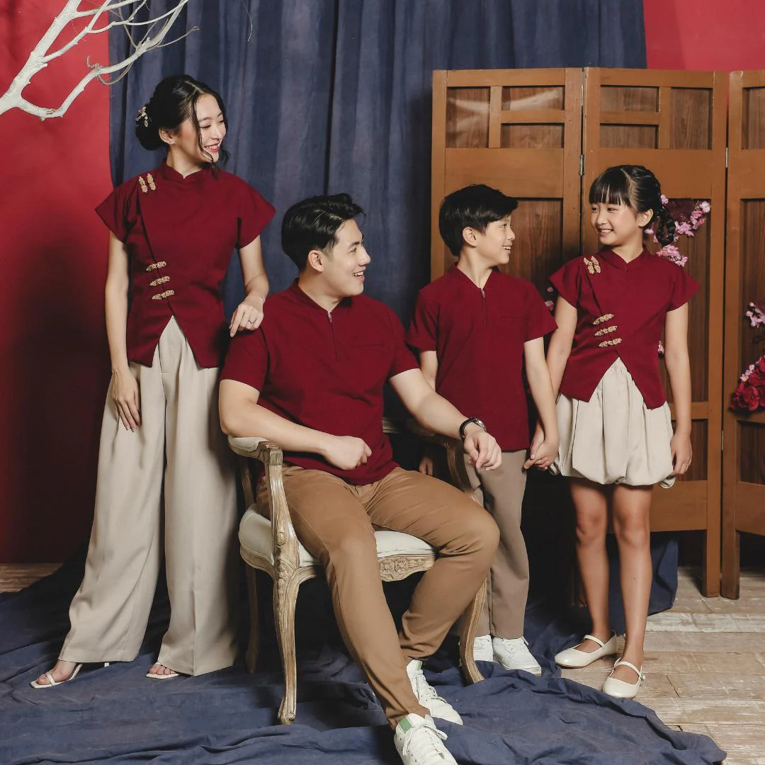 ZIEL KIDS - Taeho Top | CNY 2026 | Atasan Cheongsam Qipao Cotton Premium | Couple Dad & Boy - Image 8