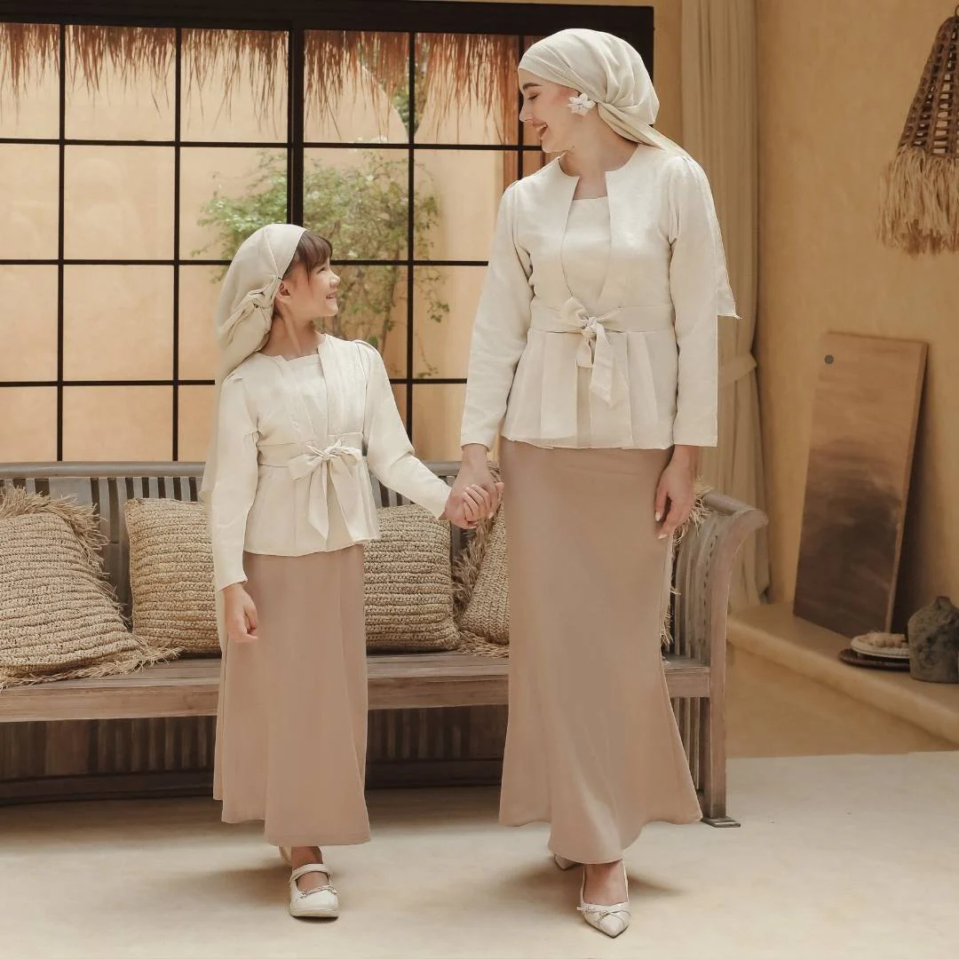 ZIEL KIDS - Shiren Set Lebaran 2026 Setelan Katun Premium Couple Raya Mom & Girl - Image 3