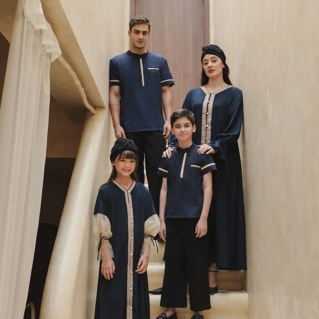 ZIEL KIDS - Tisha Dress Gamis Lebaran 2026 Terusan Satin Premium Couple Raya Mom & Girl - Image 9