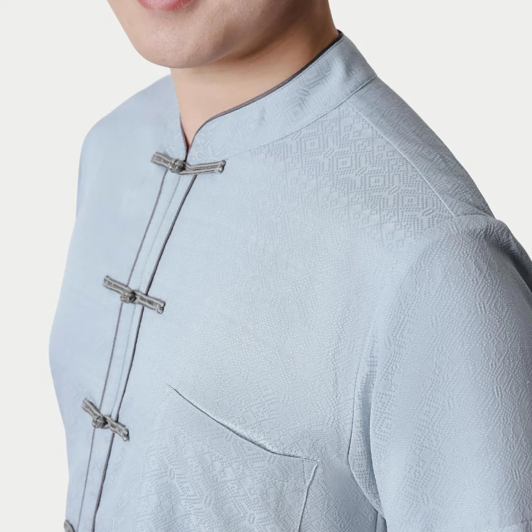 ⁠ZIEL KIDS - Yong Cheongsam | CNY 2026 | Atasan Qipao Rayon Dobby Premium | Couple Dad & Boy - Image 4