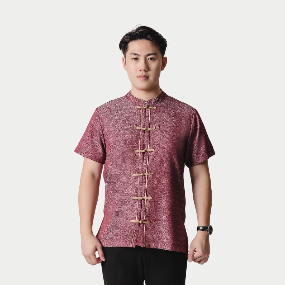 ⁠ZIEL KIDS - Yong Cheongsam | CNY 2026 | Atasan Qipao Rayon Dobby Premium | Couple Dad & Boy - Image 5