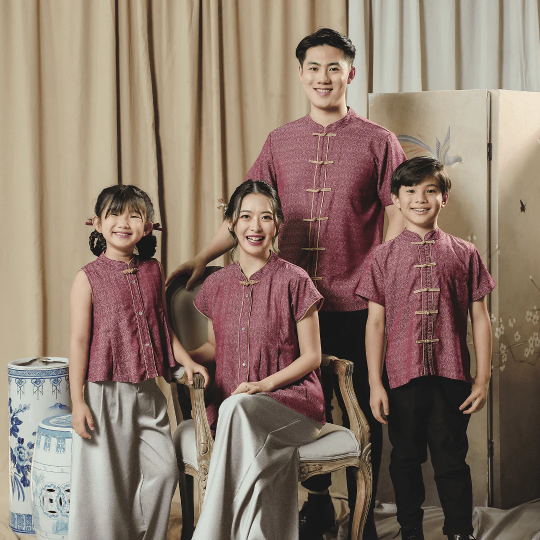 ⁠ZIEL KIDS - Yong Cheongsam | CNY 2026 | Atasan Qipao Rayon Dobby Premium | Couple Dad & Boy - Image 8