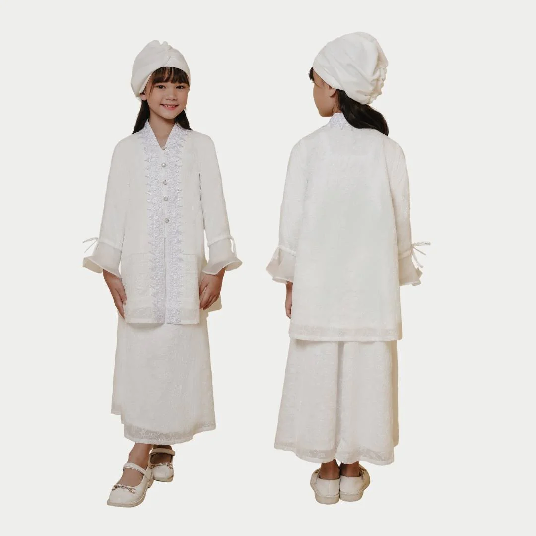 ZIEL KIDS - Zahra Set Lebaran 2026 Setelan Katun Bordir Premium Couple Raya Mom & Girl - Image 6