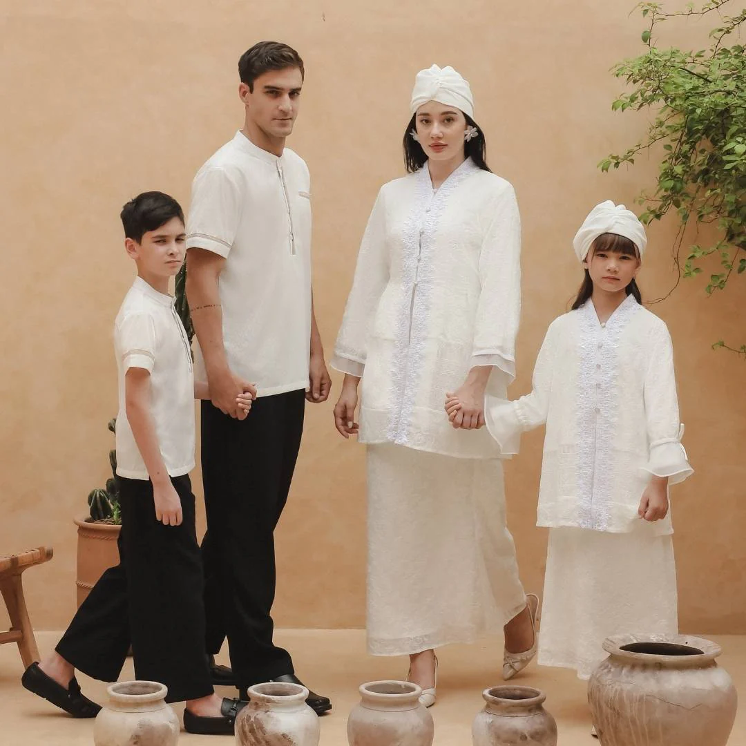 ZIEL KIDS - Zahra Set Lebaran 2026 Setelan Katun Bordir Premium Couple Raya Mom & Girl - Image 9