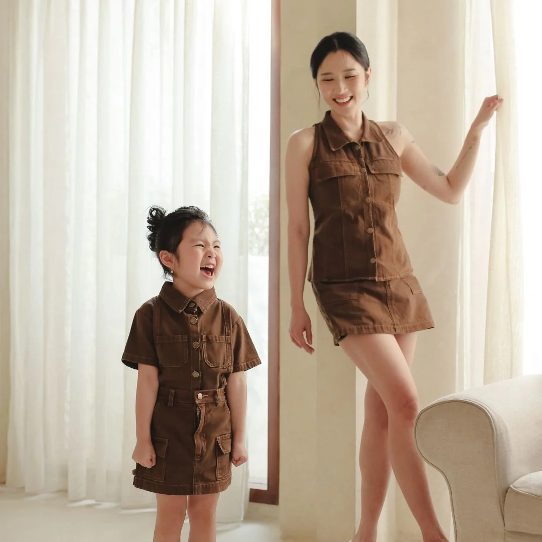 ZIEL x VERENA - Shinobu Skort Bawahan Denim Premium Couple Mom & Girl - Image 9